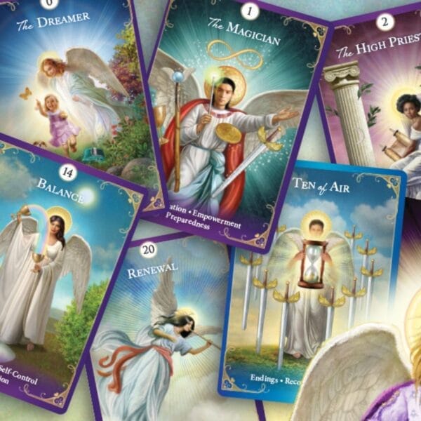 Cărți cu îngeri Tarot începători Guardian Angel Messages Tarot Radleigh Valentine engleza